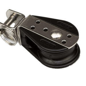 Polea vela ligera con horquilla para cabo de 6 mm