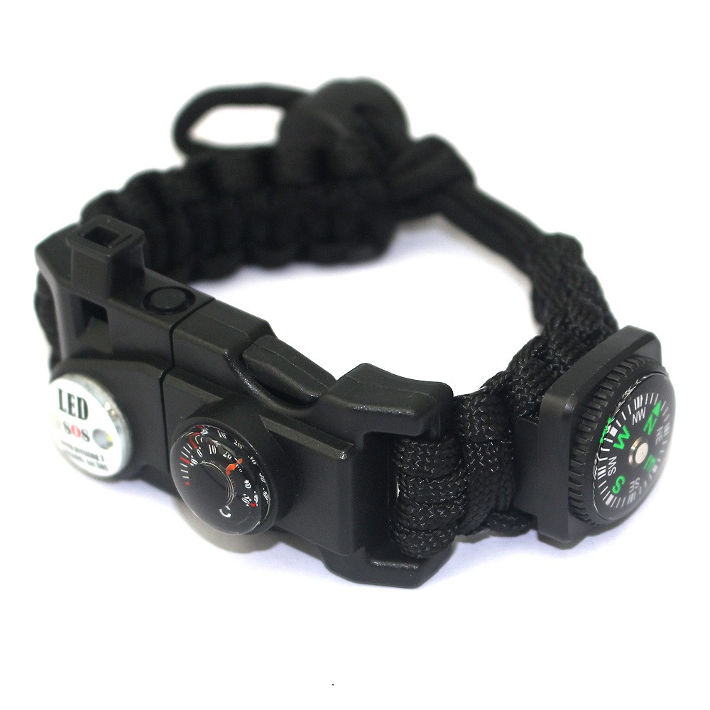 Pulsera Paracord de Supervivencia 10 en 1 con Brújula, Pedernal y Luz LED | Bushcraft y Emergencias - Imagen 8