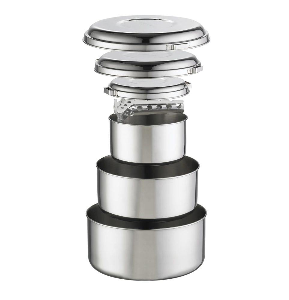Alpine 4 pot set juego ollas acero inox camping MSR - Imagen 2