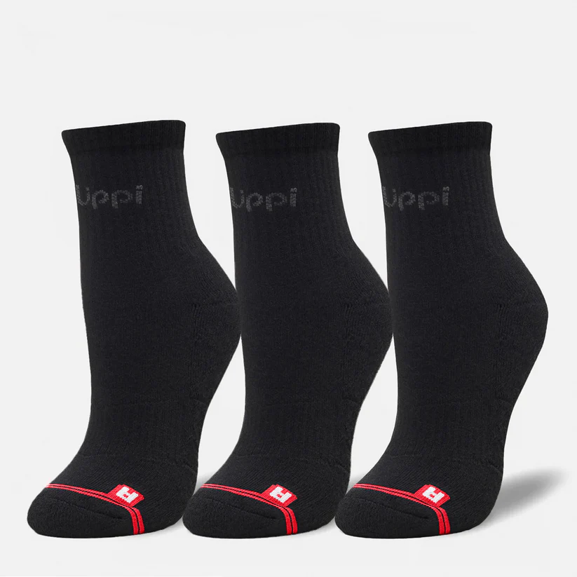 CALCETINES LOGO LIPPI PACK SHORT NEGRO