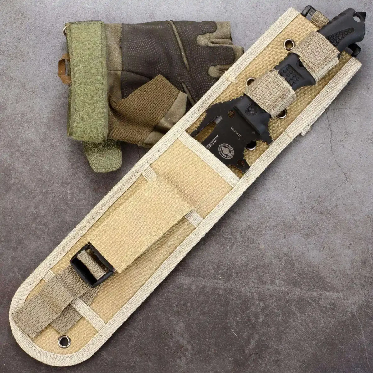 Cuchillo de Supervivencia Táctico de Hoja Fija 35,5 cm con Sierra, Cortacuerdas y Rompevidrios - Imagen 3