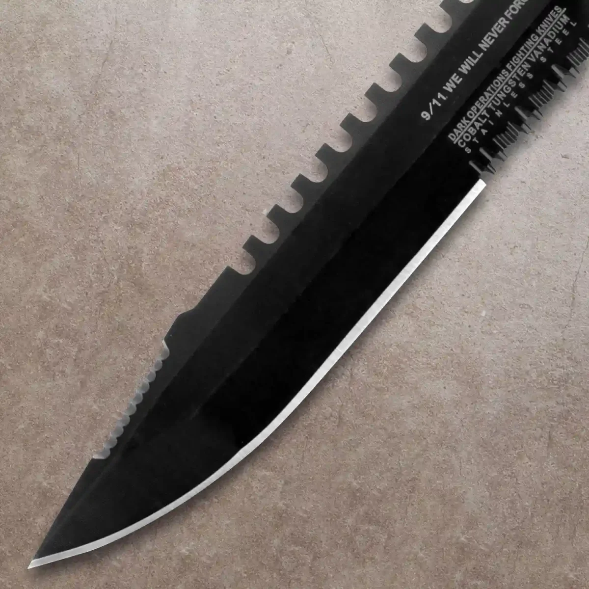 Cuchillo de Supervivencia Táctico de Hoja Fija 35,5 cm con Sierra, Cortacuerdas y Rompevidrios - Imagen 5