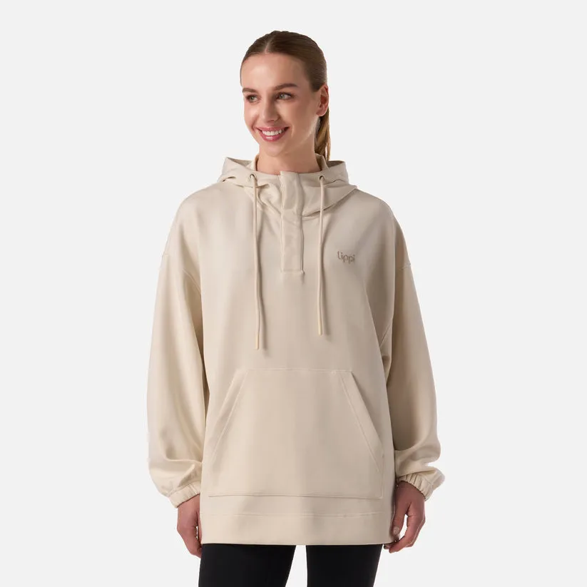 POLERON MUJER CITYSCAPE HOODY SWEATSHIRT LIPPI CREMA - Imagen 2