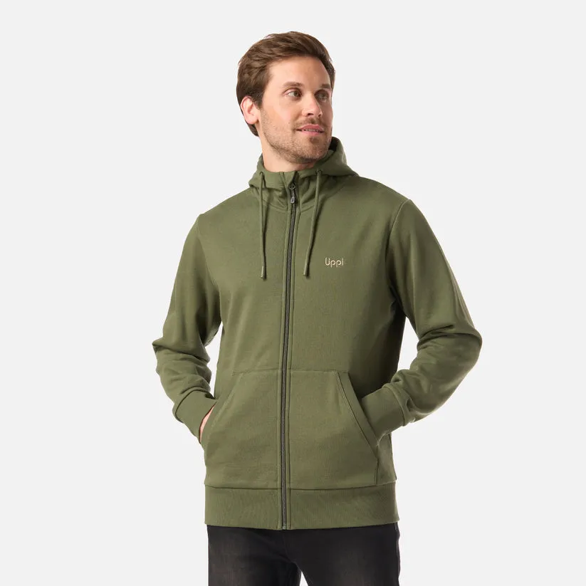 POLERON HOMBRE ULMO FULL ZIP HOODY SWEATSHIRT LIPPI VERDE MUSGO - Imagen 3