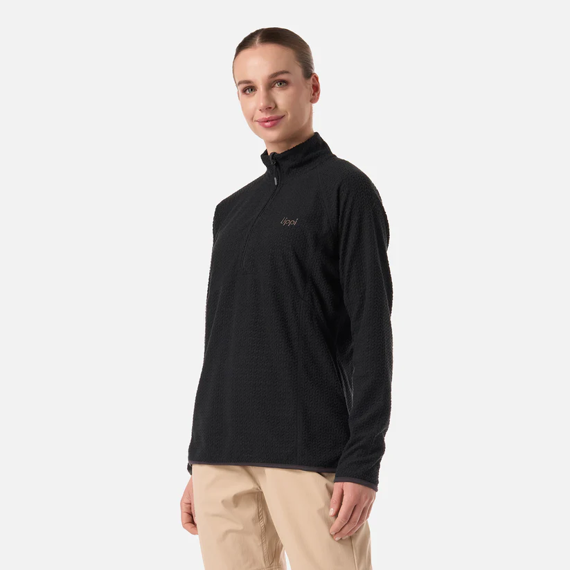 POLERON MUJER JACARANDA NANOF 14 ZIP LIPPI NEGRO - Imagen 3