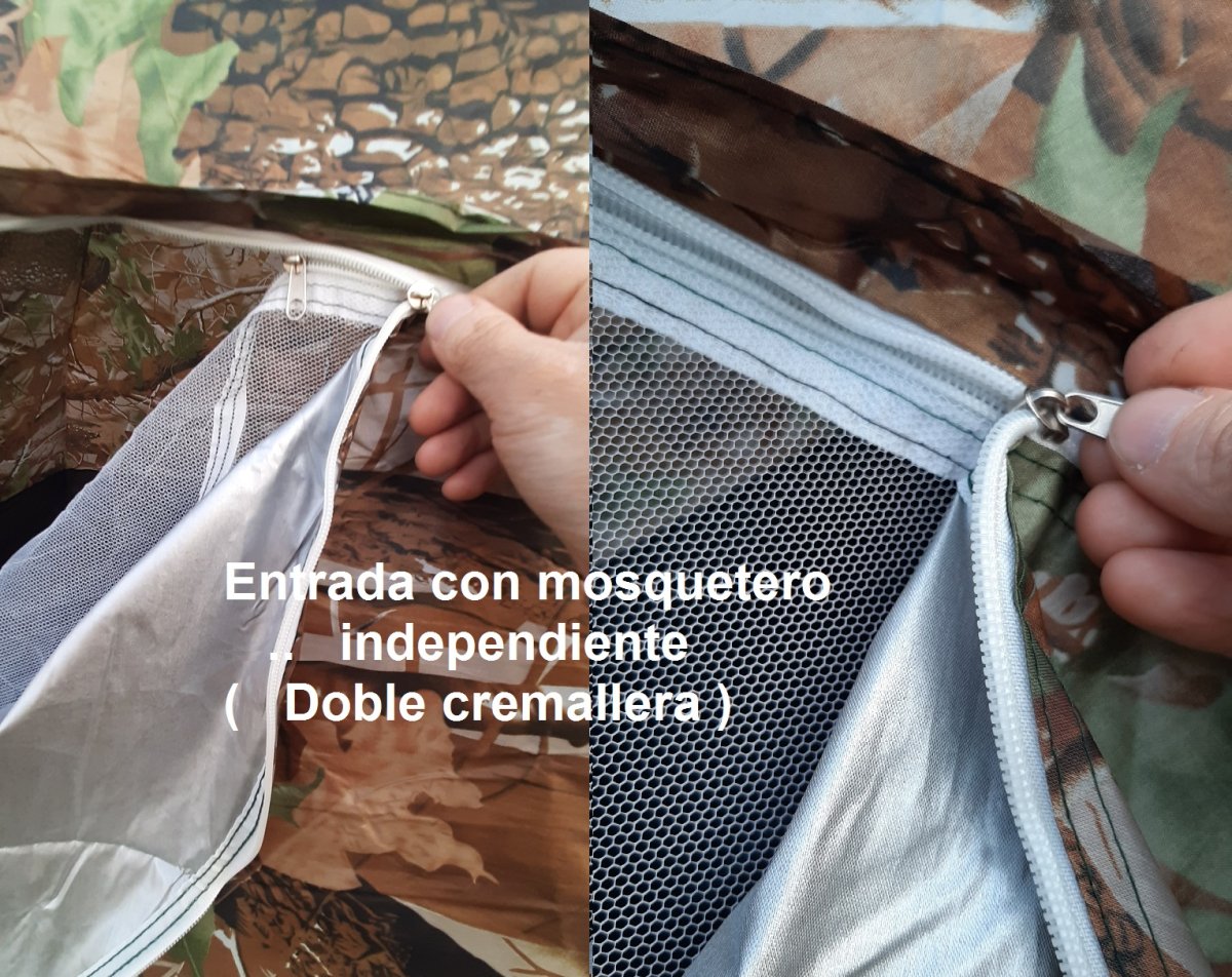 Carpa camuflaje hojas 3D - Imagen 8