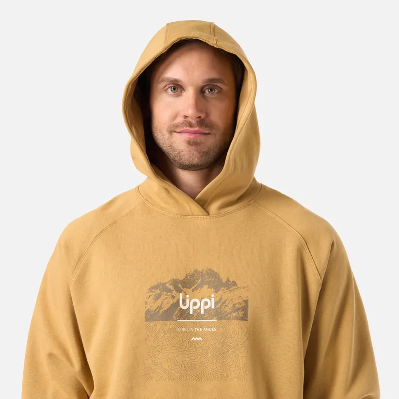 POLERON HOMBRE INSIGNE HOODY SWEATSHIRT FRONT PRINT LIPPI CAMEL - Imagen 5