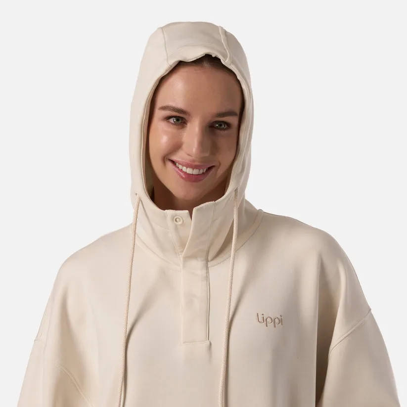 POLERON MUJER CITYSCAPE HOODY SWEATSHIRT LIPPI CREMA - Imagen 5