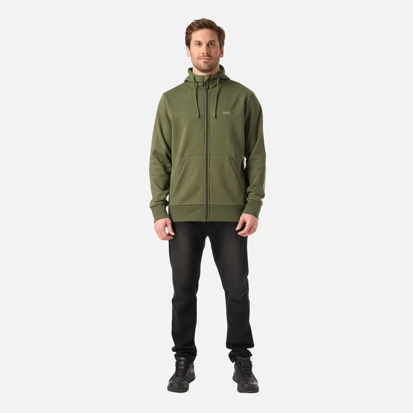 POLERON HOMBRE ULMO FULL ZIP HOODY SWEATSHIRT LIPPI VERDE MUSGO - Imagen 7