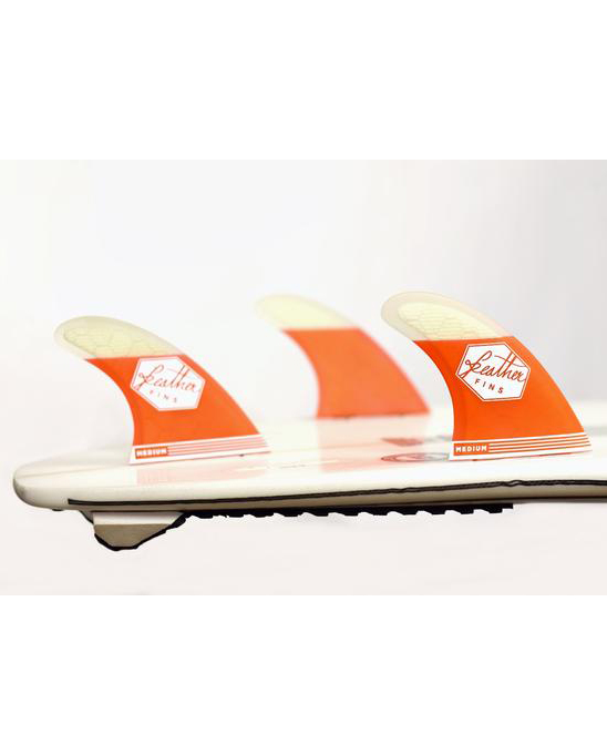 Quillas Feather Fins Ultralight HC Red/White Sistema FCS talla S