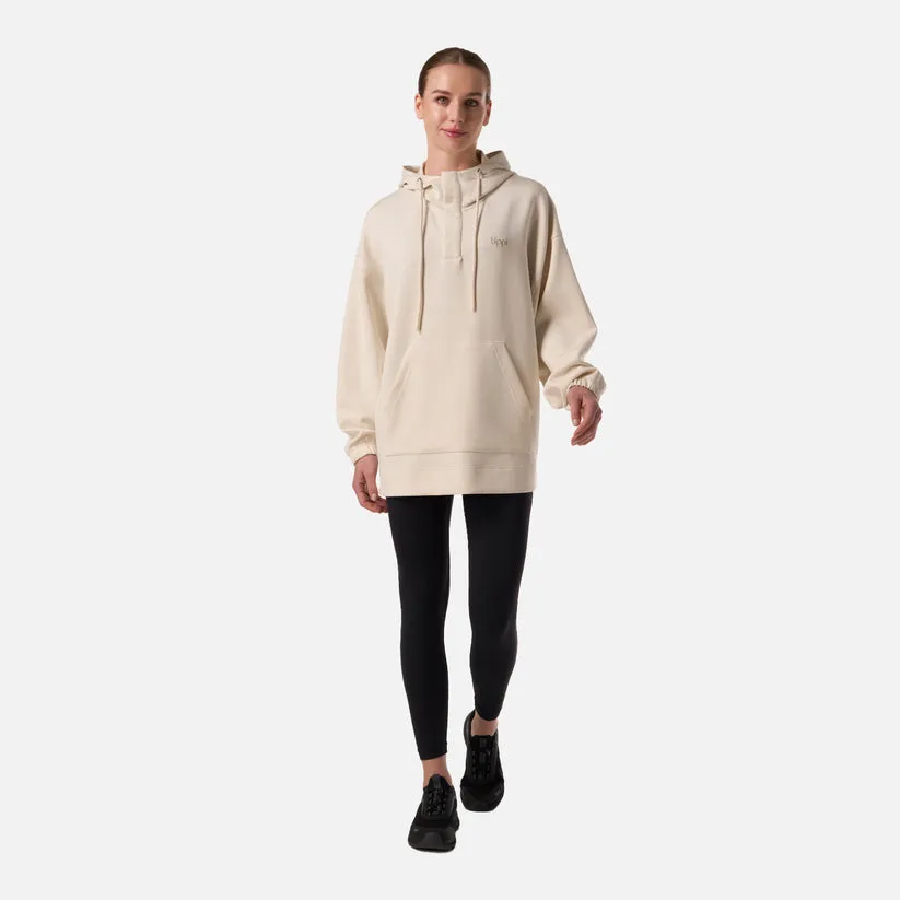 POLERON MUJER CITYSCAPE HOODY SWEATSHIRT LIPPI CREMA - Imagen 8