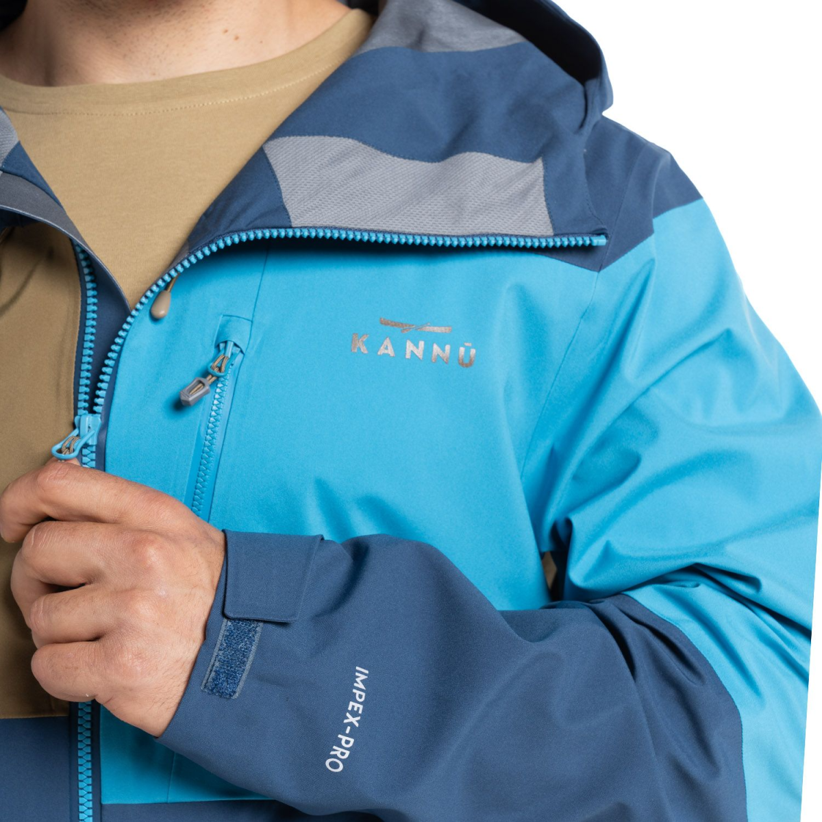PARKA KANNU IMPERMEABLE VENTISQUERO HOMBRE AZUL - Imagen 4
