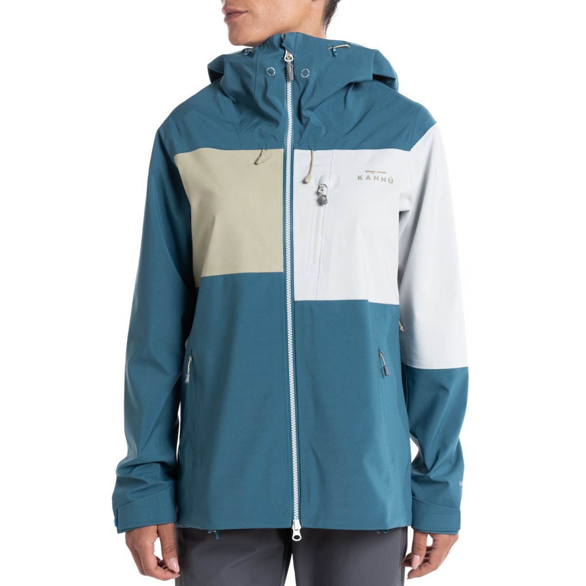 CHAQUETA KANNU IMPERMEABLE VENTISQUERO MUJER AZUL PETROLEO - Imagen 2