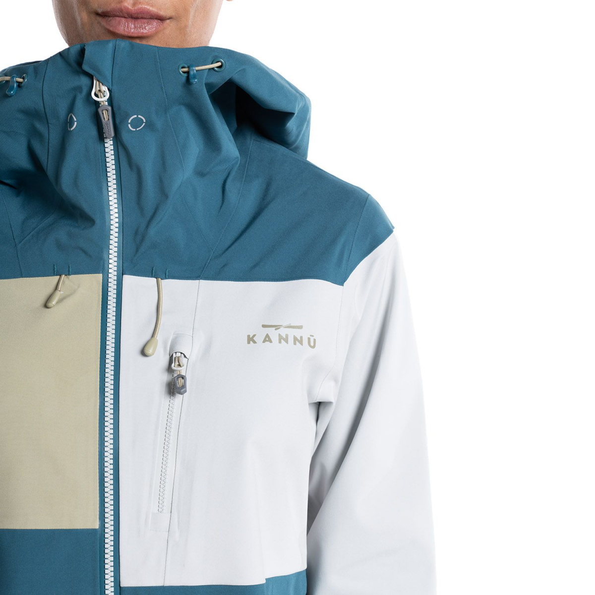 CHAQUETA KANNU IMPERMEABLE VENTISQUERO MUJER AZUL PETROLEO - Imagen 3