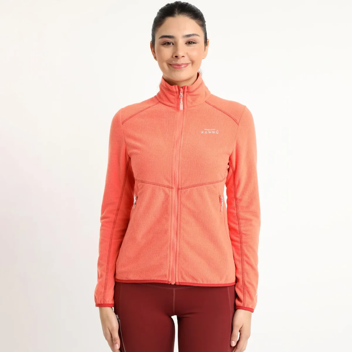POLAR KANNU SQUARE FULL ZIPPER MUJER CORAL TALLA XL - Imagen 4