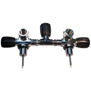 Manifold bibotella M25 300 bar grifo central