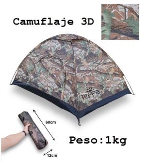 Carpa camuflaje hojas 3D - Imagen 2