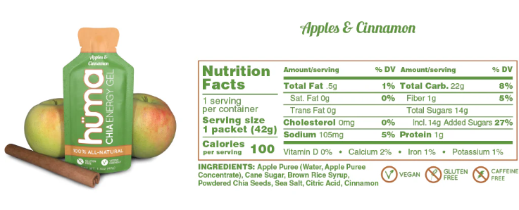 HUMA GEL ENERGETICO APPLES CINNAMON - Imagen 3