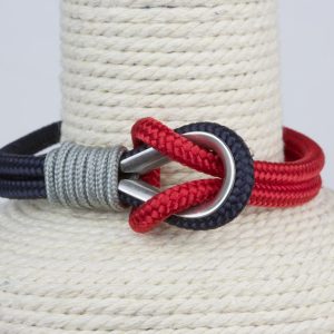 Pulsera marinera hombre azul, rojo y gris