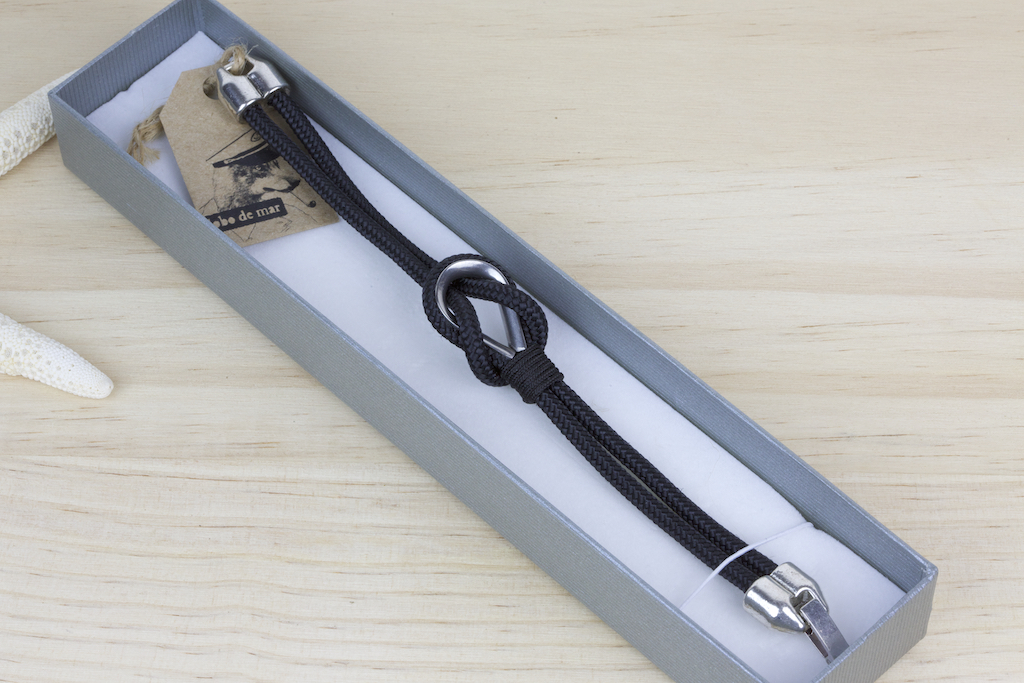 Pulsera marinera hombre negra - Imagen 3
