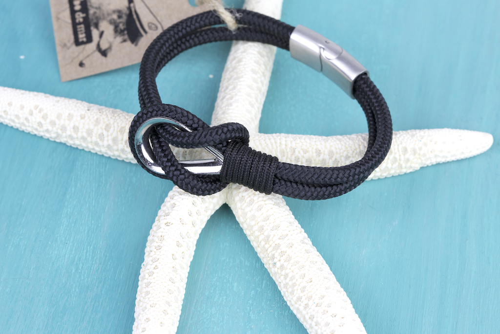 Pulsera marinera hombre negra - Imagen 4