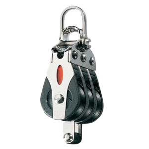 Polea triple Ronstan RF20312 con arraigo para cabos max 6 mm