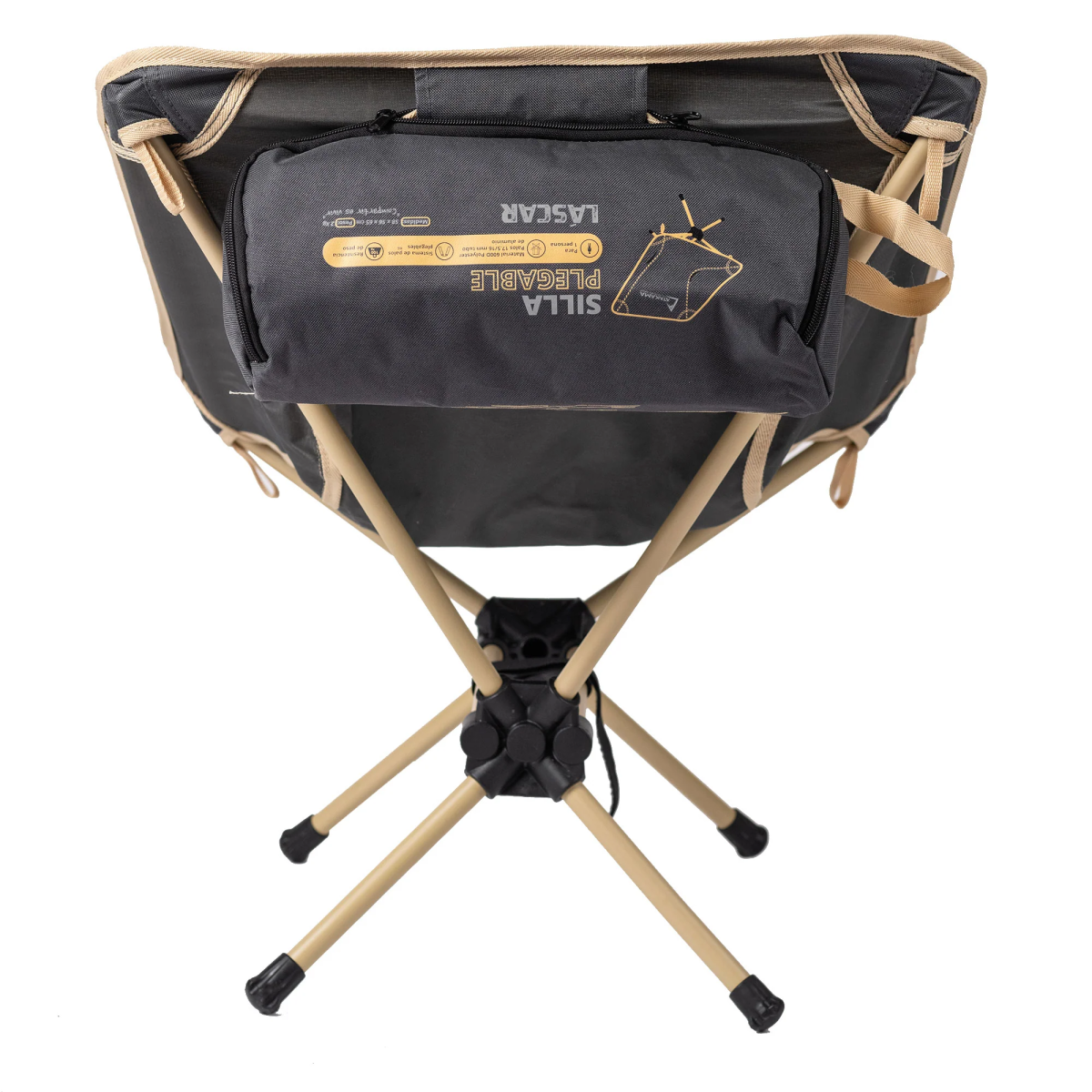 SILLA PLEGABLE LASCAR ATAKAMA OUTDOOR GRIS/BEIGE - Imagen 6
